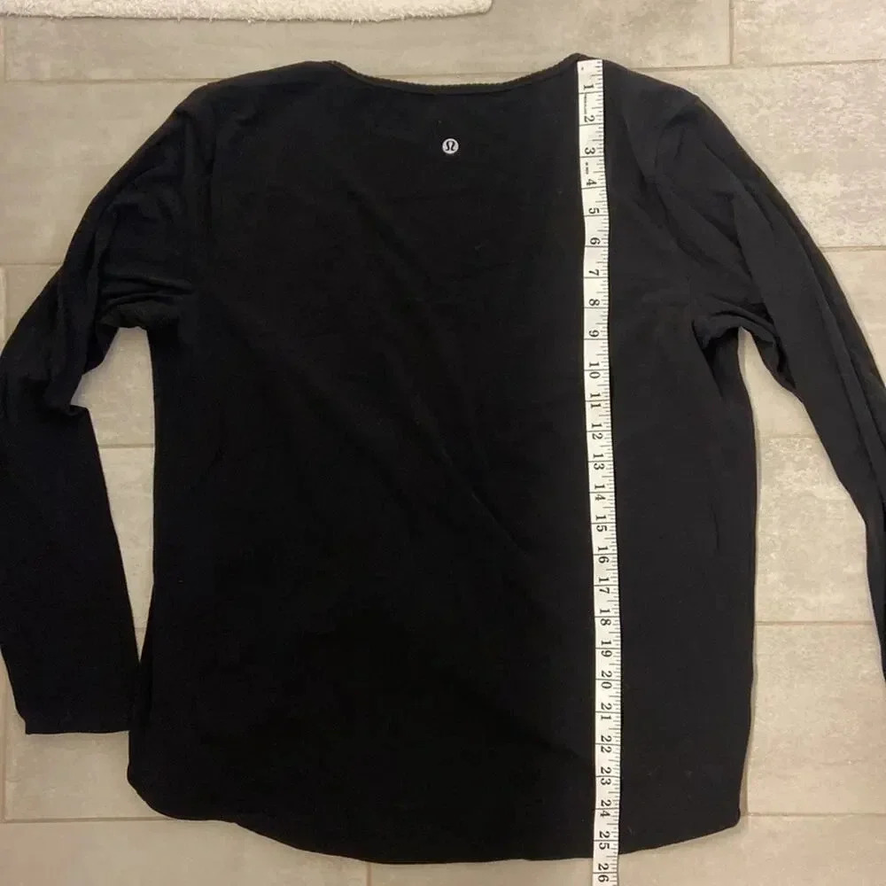 Lululemon Full Freedom Long Sleeve Black Size Medium - Picture 6 of 6